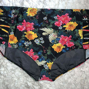 NEW TORRID HIGH WAIST  Floral Mesh Swim Bottoms 5X